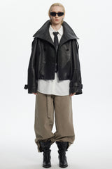 Verin Black Leather Jacket