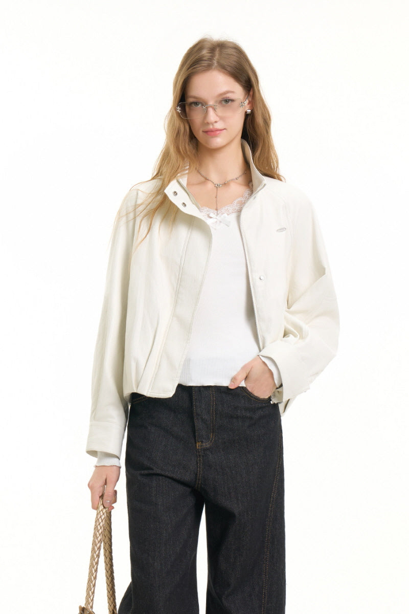 Clean Silhouette Crop Jacket