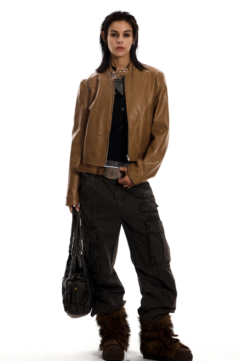 Mute Angle Leather Jacket