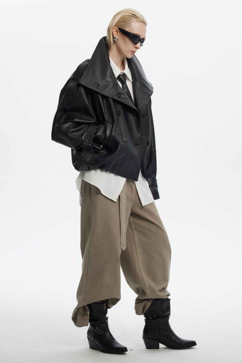 Verin Black Leather Jacket