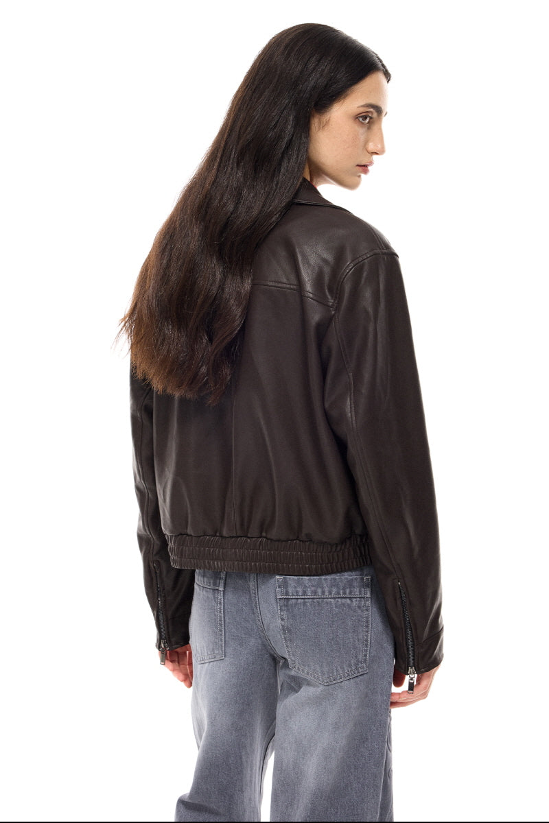 Refined Fit Leather Jacket