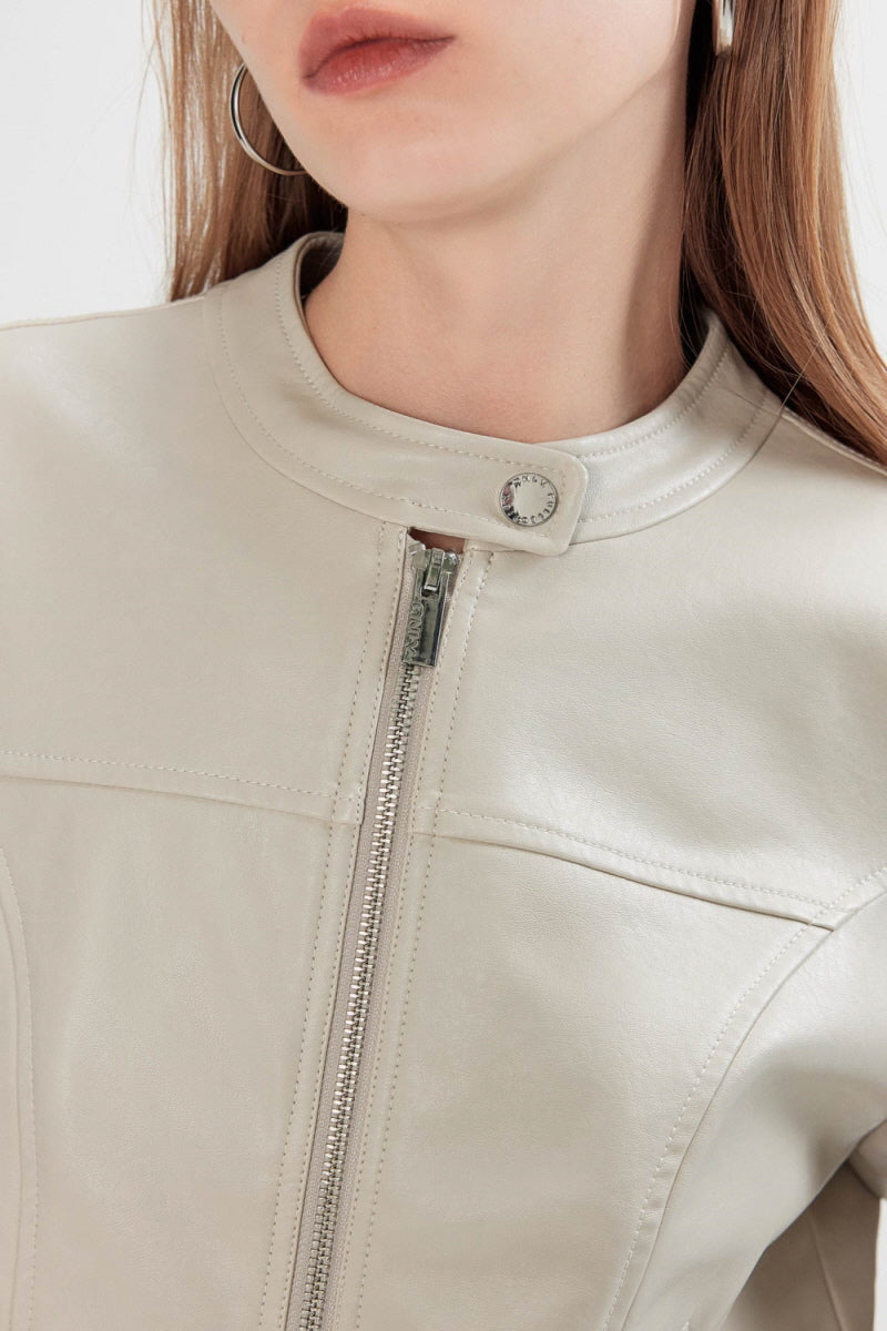 Eclipse Stand Collar Ivory Jacket