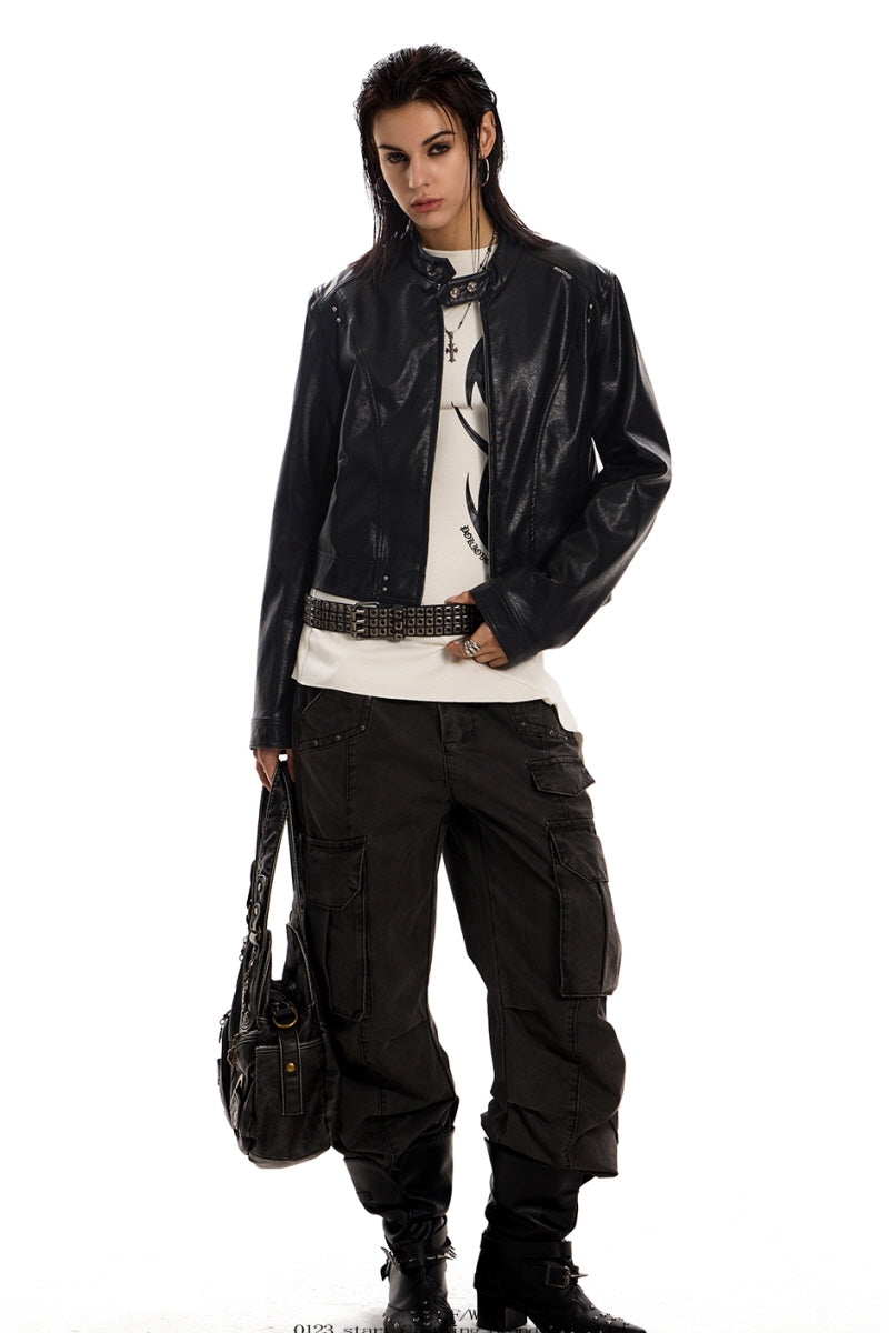 Mute Angle Leather Jacket