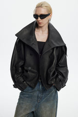 Verin Black Leather Jacket