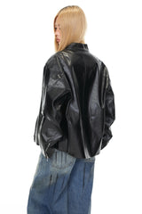 Black Orbit Leather Jacket