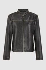 Slate Edit Black Leather Jacket