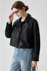 Pure Black Leather Jacket