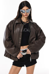 High Street Texture Jacket - Brown