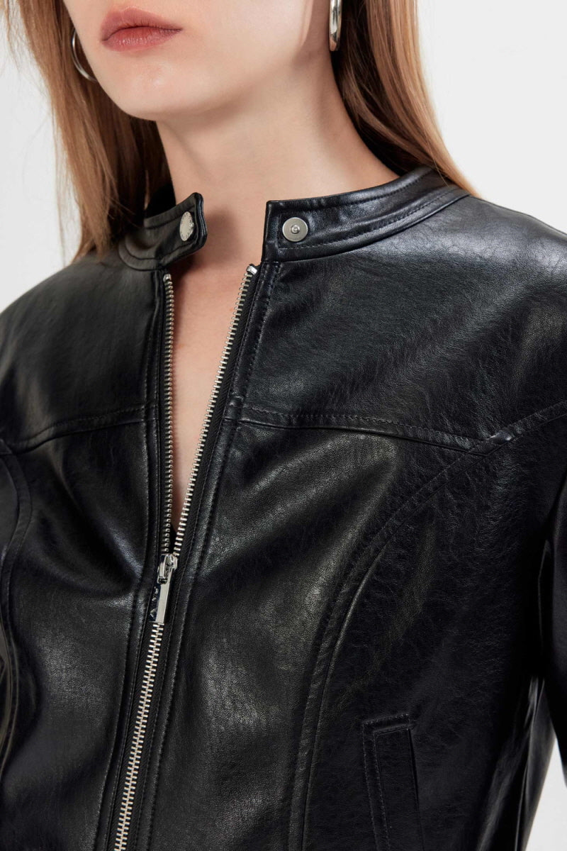 Eclipse Stand Collar Black Jacket
