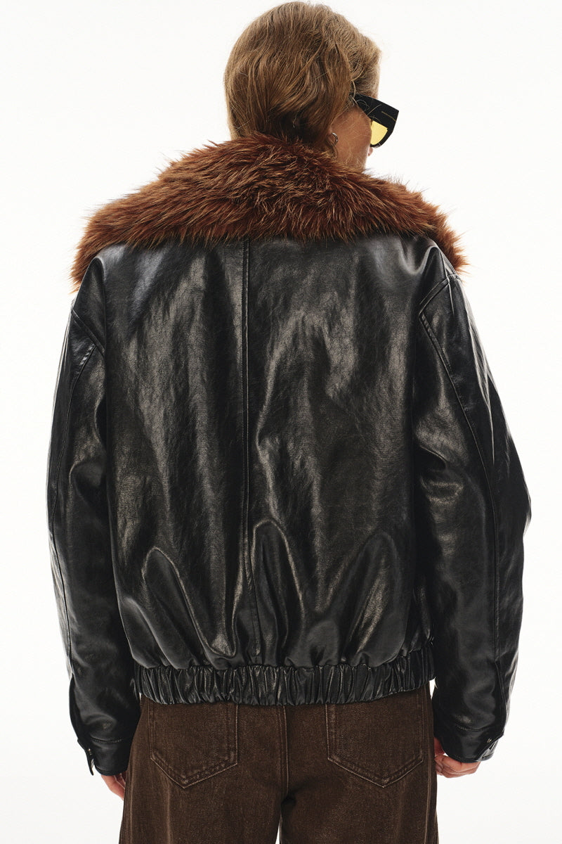 Fur Crest Bomber Jacket