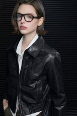 Legacy Cropped Leather Jacket