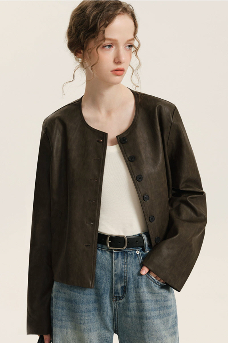 Burnt Theory Leather Jacket