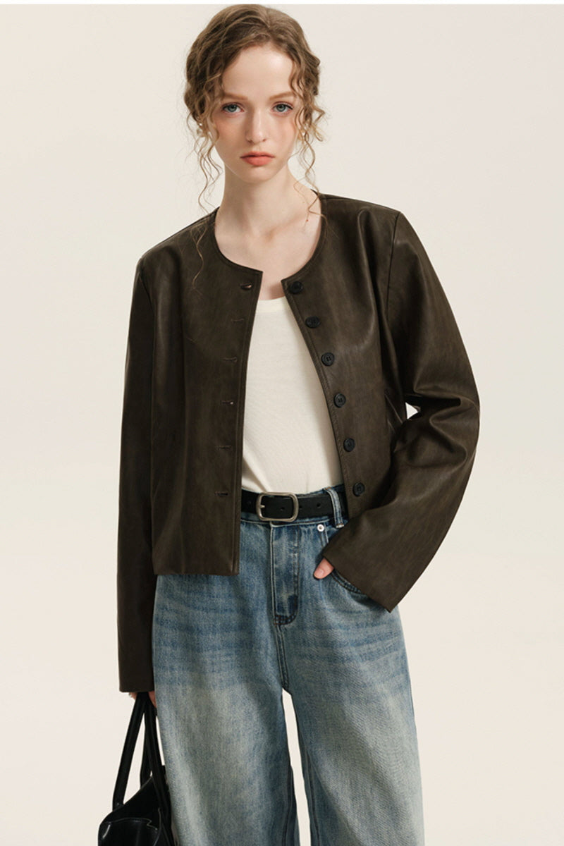 Burnt Theory Leather Jacket