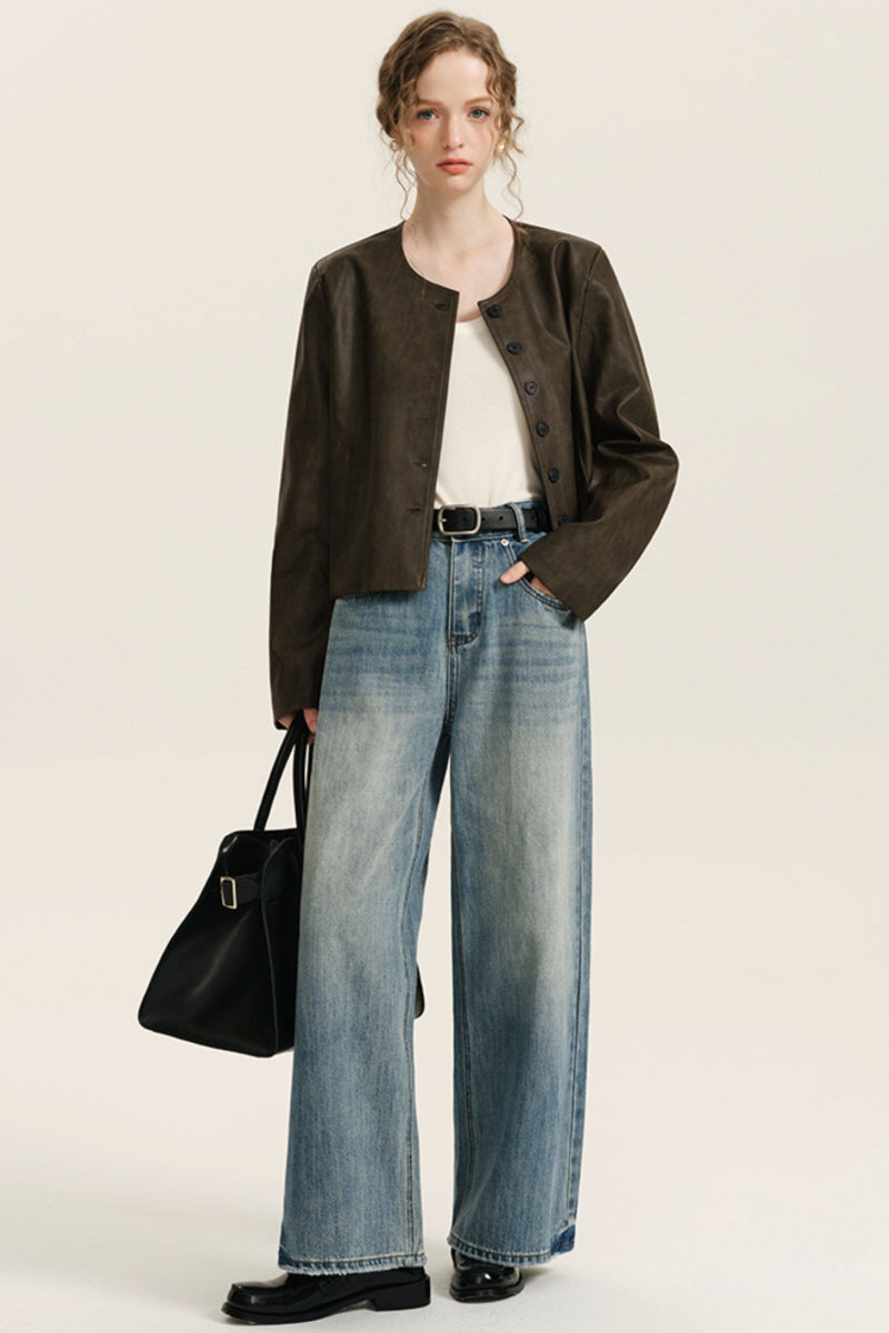 Burnt Theory Leather Jacket