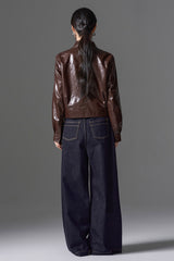Brown Eclipse Leather Jacket