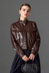 Brown Eclipse Leather Jacket