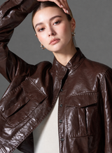 Brown Eclipse Leather Jacket