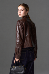 Brown Eclipse Leather Jacket