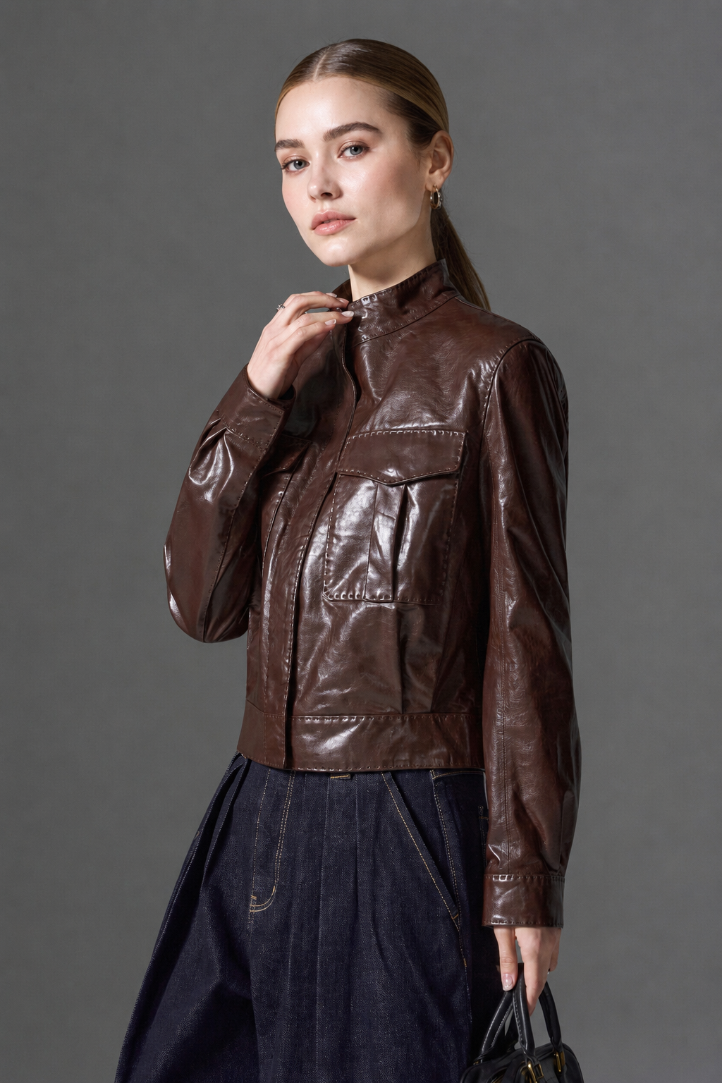 Brown Eclipse Leather Jacket