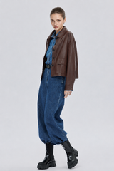 Vesper Mocha Leather Jacket