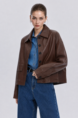 Vesper Mocha Leather Jacket