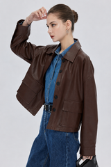 Vesper Mocha Leather Jacket