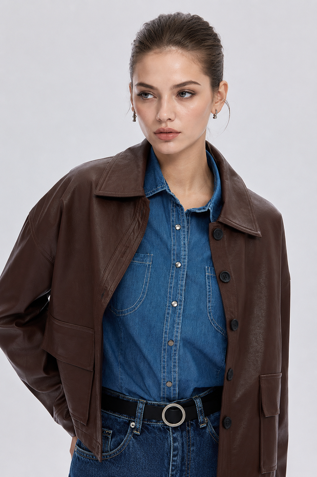 Vesper Mocha Leather Jacket