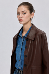 Vesper Mocha Leather Jacket