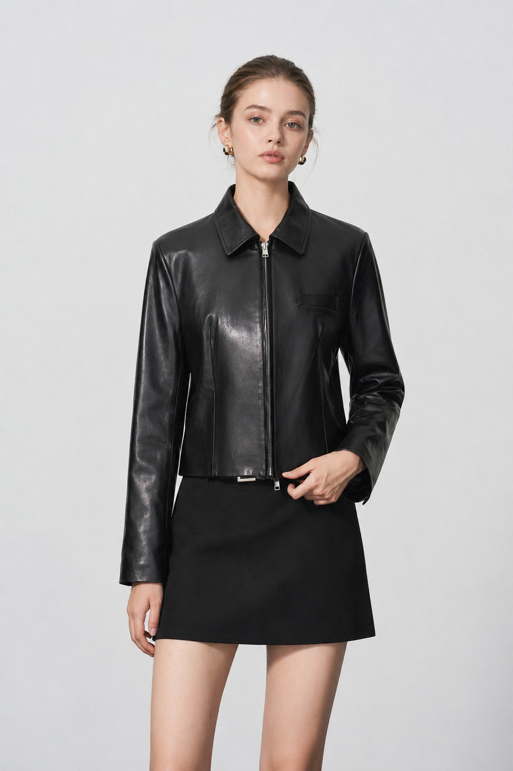 Prime Structure Leather Jacket