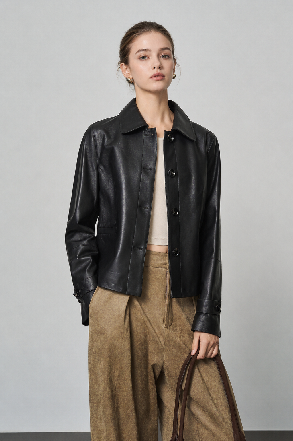 Bare Line Leather Jacket