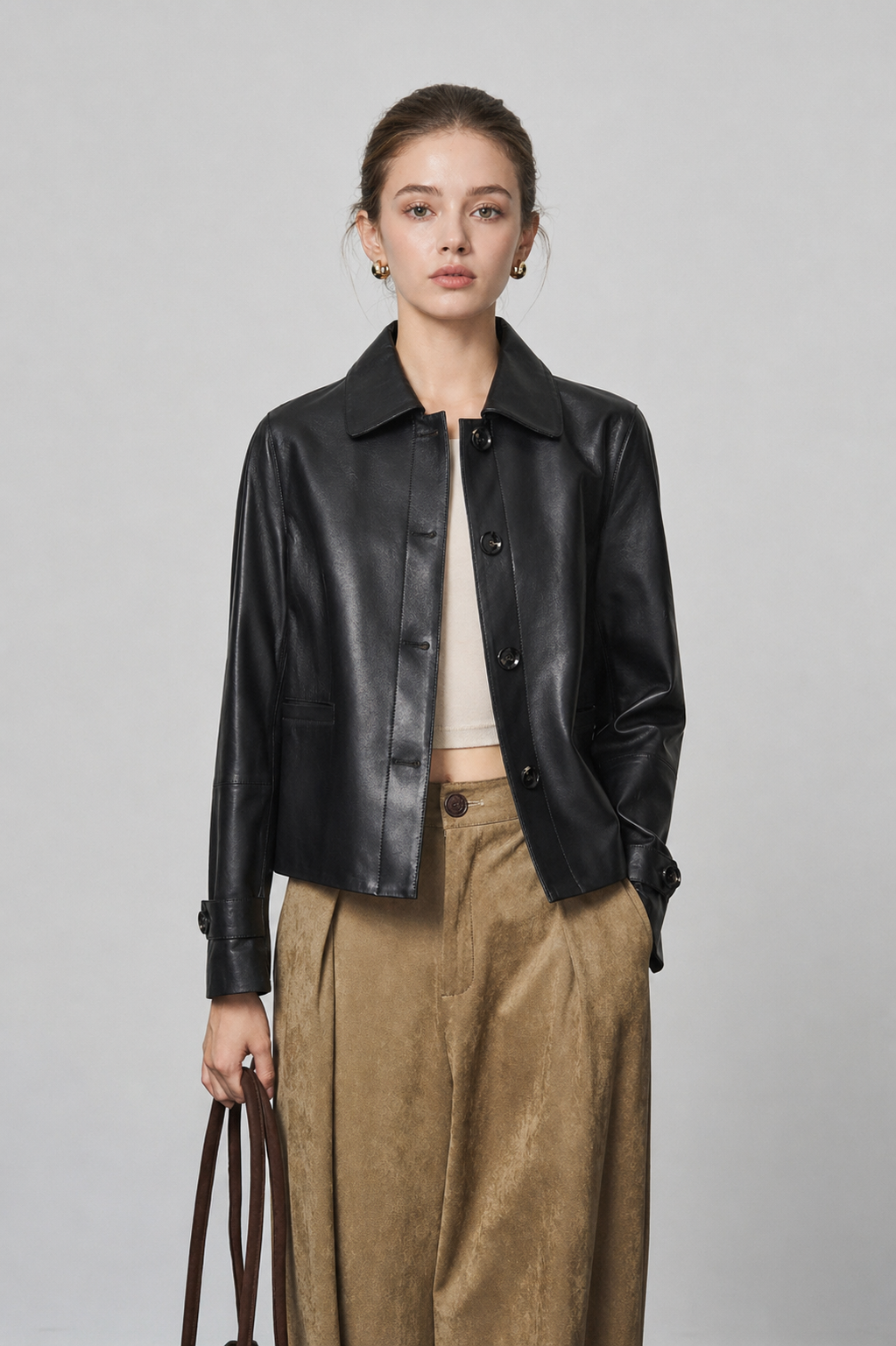 Bare Line Leather Jacket