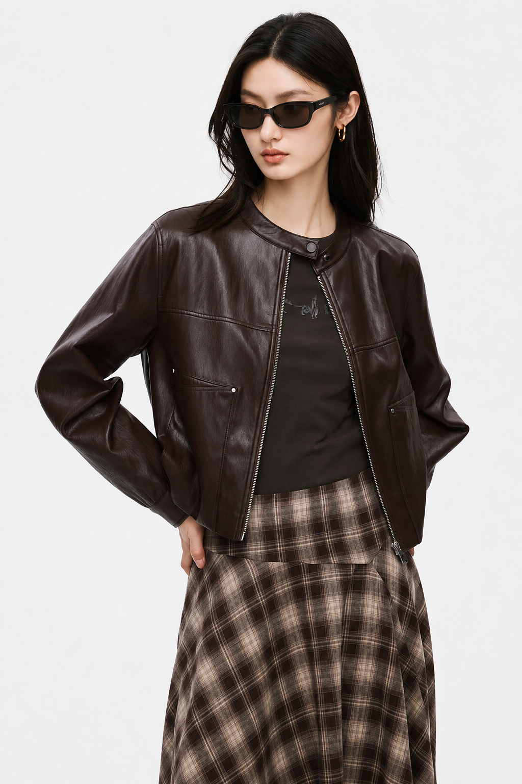 Vector Brown Leather Jacket