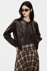 Vector Brown Leather Jacket