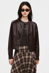 Vector Brown Leather Jacket