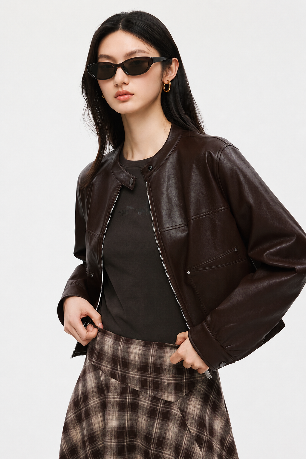 Vector Brown Leather Jacket