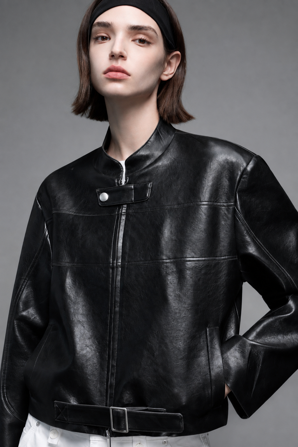 Veil Buckle Black Jacket