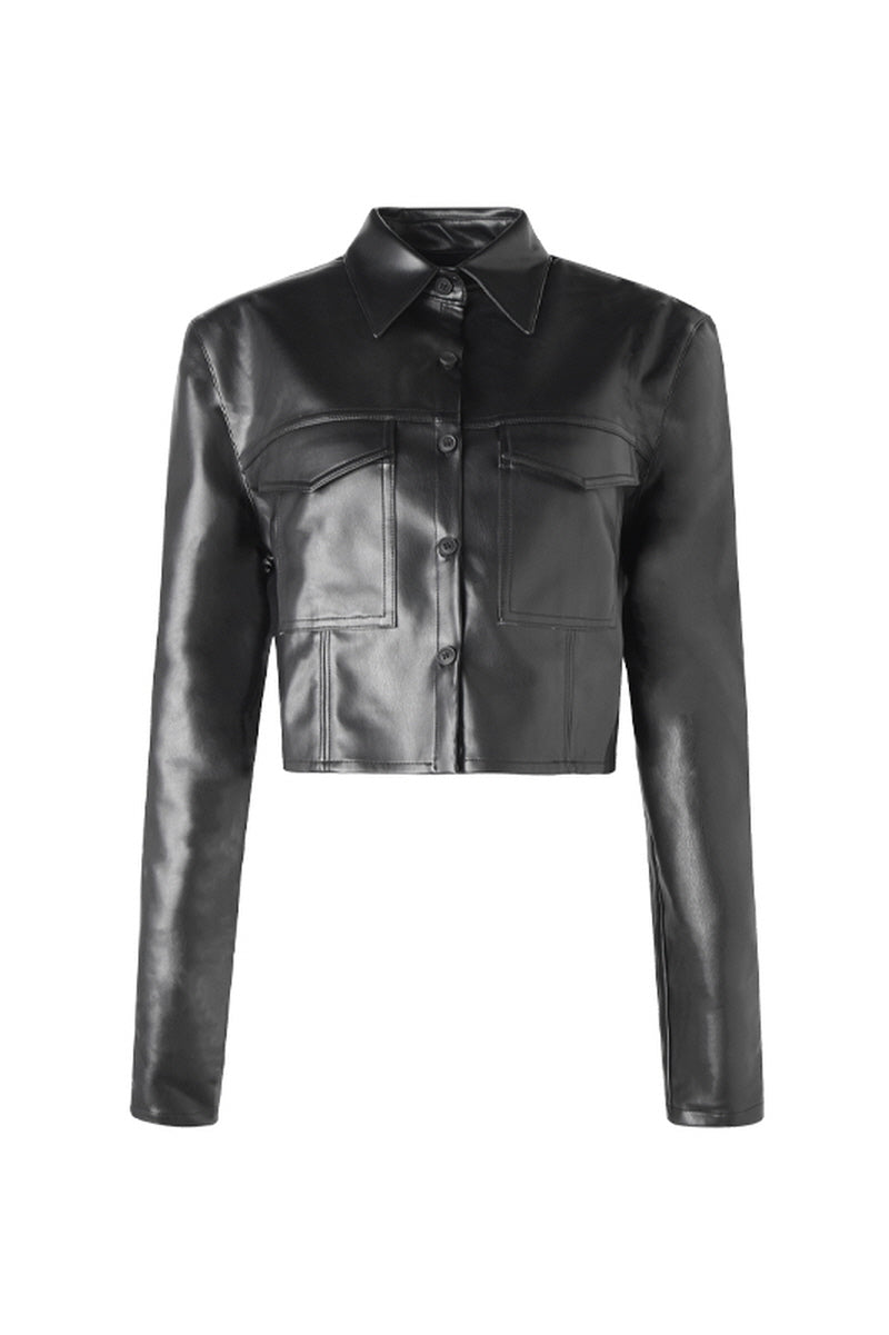 Daily Patch Pocket Leather Jacket