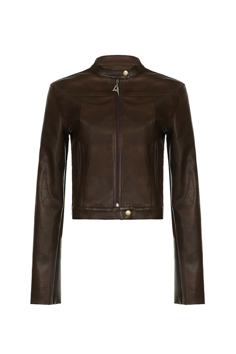 Light Punk Vintage Leather Jacket