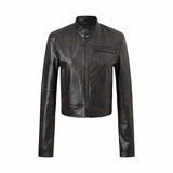 Black Slim Moto Leather Jacket